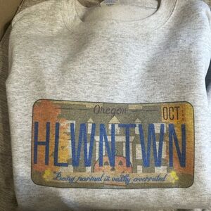 Gray HLWNTWN Graphic Sweatshirt